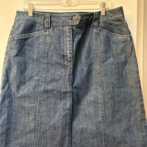 Talbots A-Line Denim Skirt